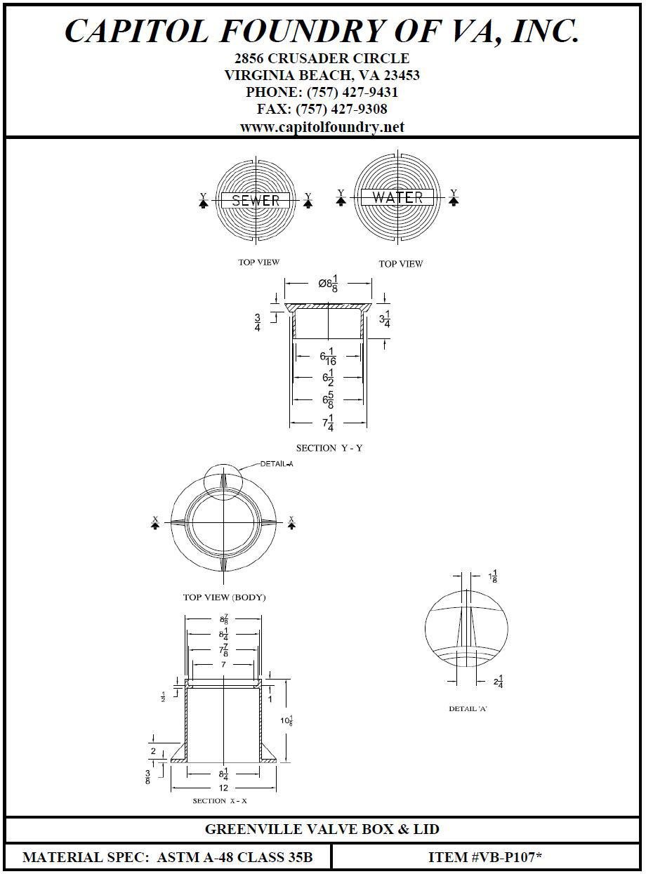 VALVE BOXES & CLEANOUTS - Capitol Foundry of VA, Inc.