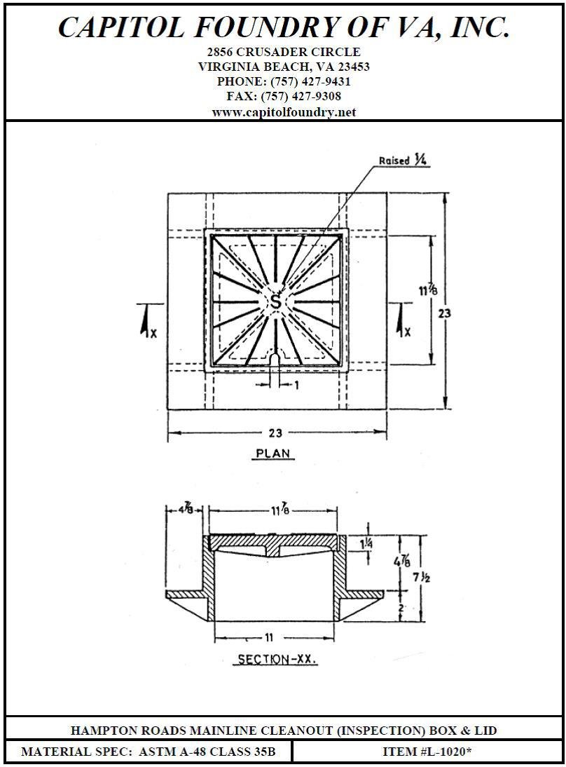 VALVE BOXES & CLEANOUTS - Capitol Foundry of VA, Inc.