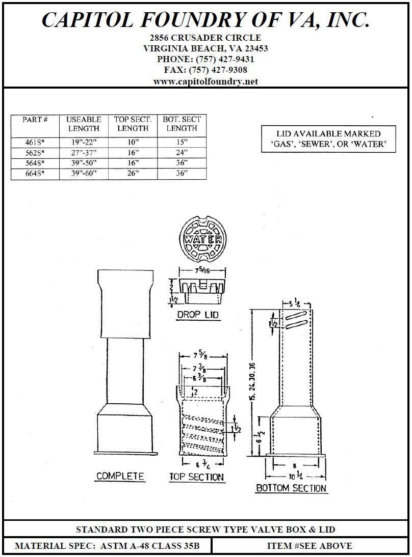 VALVE BOXES & CLEANOUTS - Capitol Foundry of VA, Inc.