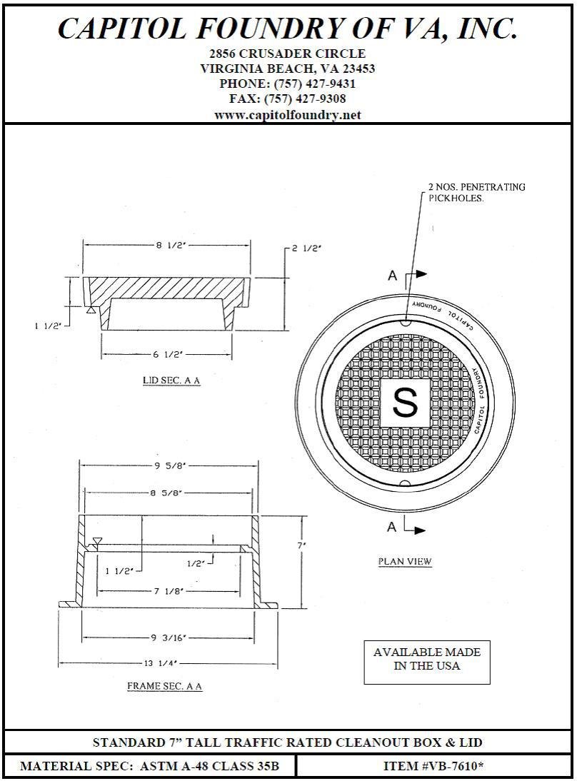 VALVE BOXES & CLEANOUTS - Capitol Foundry of VA, Inc.